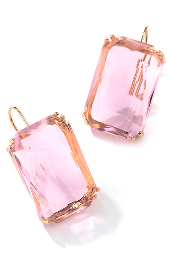 Ροζ Σκουλαρίκια με Κρύσταλλο | Κοσμήματα - PASQUETTE