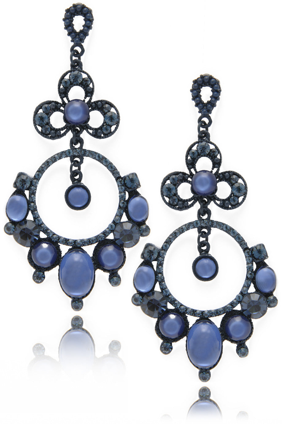 Μπλε Σκουλαρίκια με Κρύσταλλα - Andrea Mader | Κοσμήματα