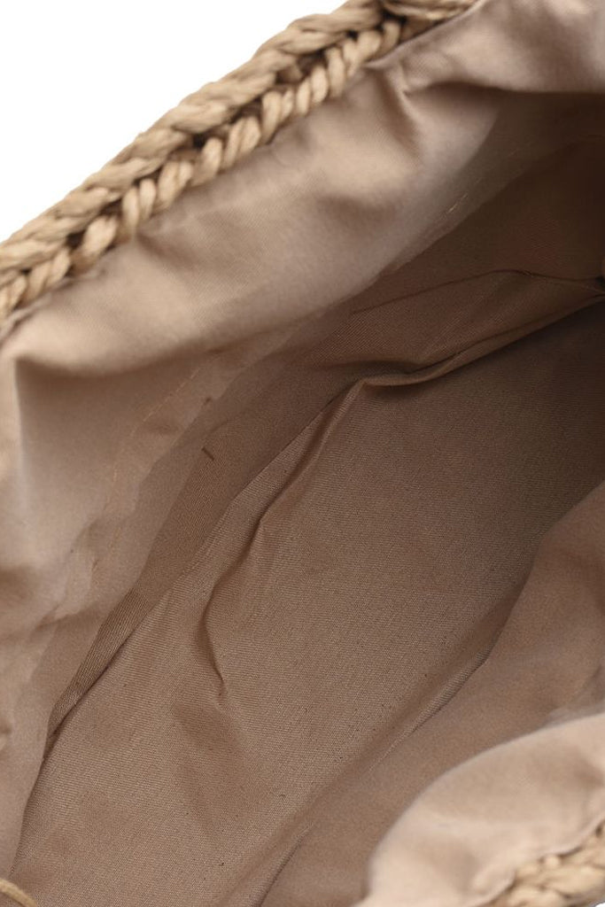 Charisma Μπεζ Ψάθινη Μίνι Τσάντα | Γυναικείες Τσάντες - Ψάθινες Charisma Beige Mini Straw Tote Bag