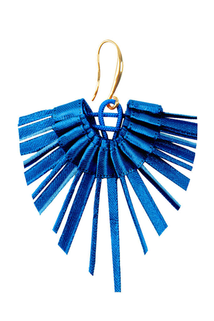 Kite Μπλε Υφασμάτινα Σκουλαρίκια - Alexandra Tsoukala | Κοσμήματα Σκουλαρίκια
