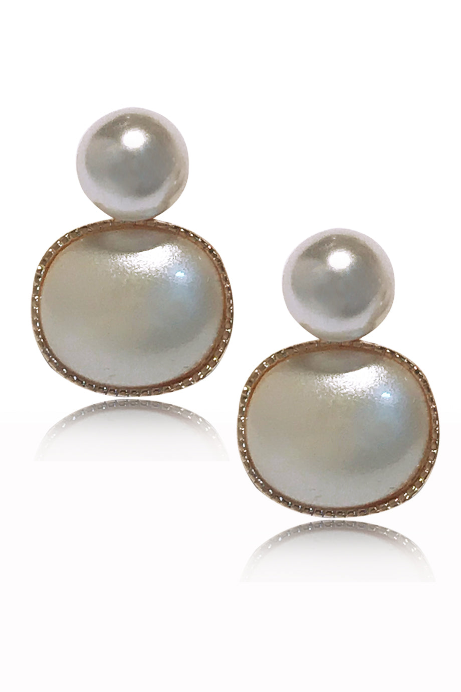 Ileti Λευκά Σκουλαρίκια με Πέρλες Κλιπ | Κοσμήματα - Σκουλαρίκια