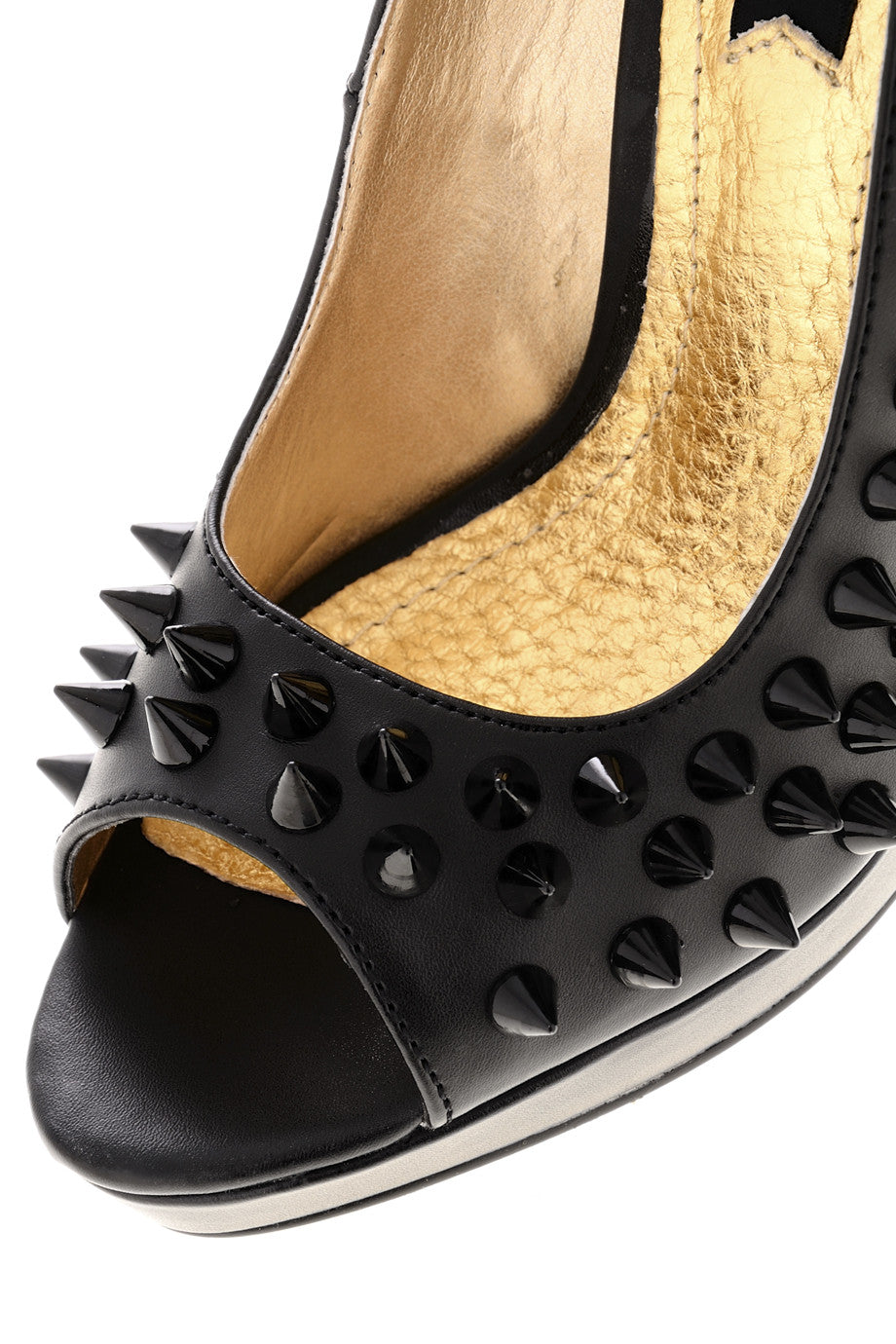 Μαύρα Peep Toes με Καρφιά - Blink | Γυναικεία Παπούτσια