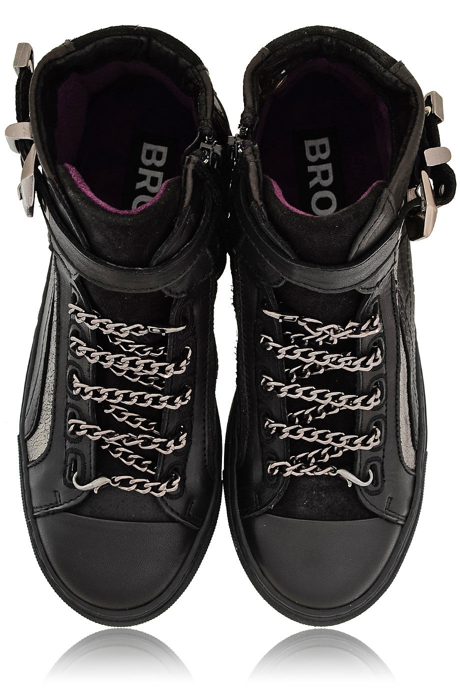 Μαύρα Αθλητικά Παπούτσια με Αλυσίδα | Γυναικεία Παπούτσια