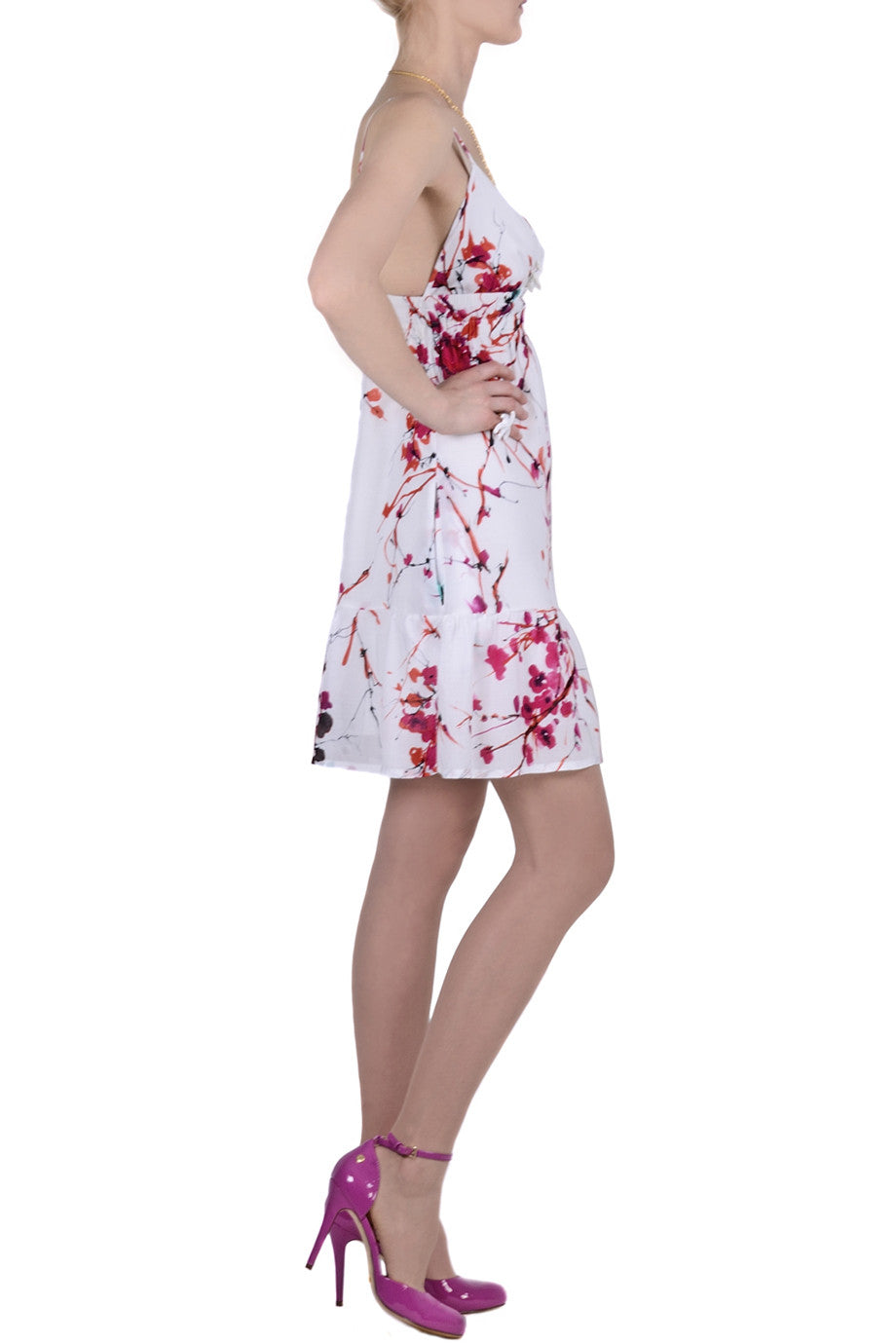 Λευκό Φόρεμα με Λουλούδια | Φορέματα - Carlos Miele 