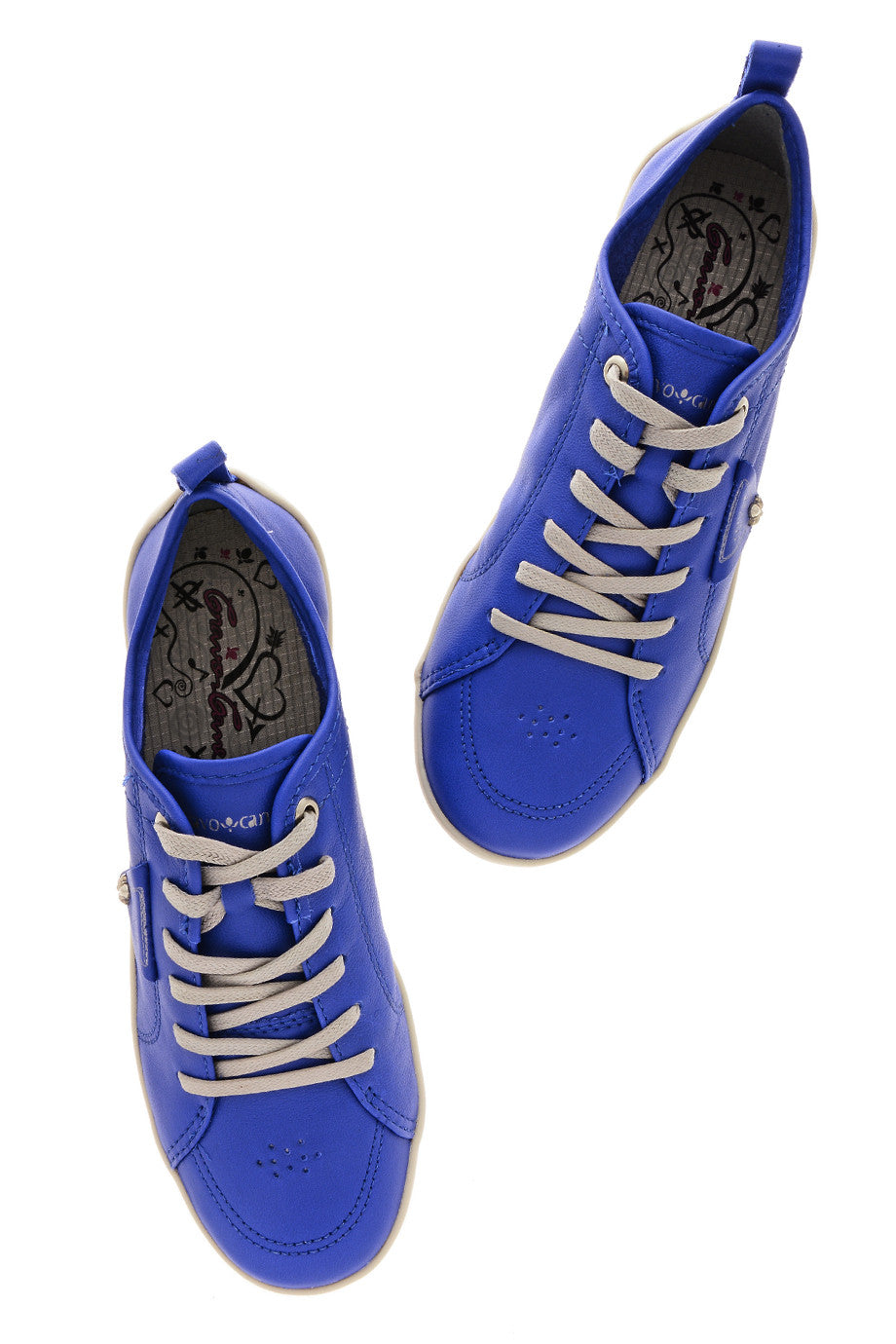 Μπλε Δερμάτινα Αθλητικά Παπούτσια | Γυναικεία Παπούτσια