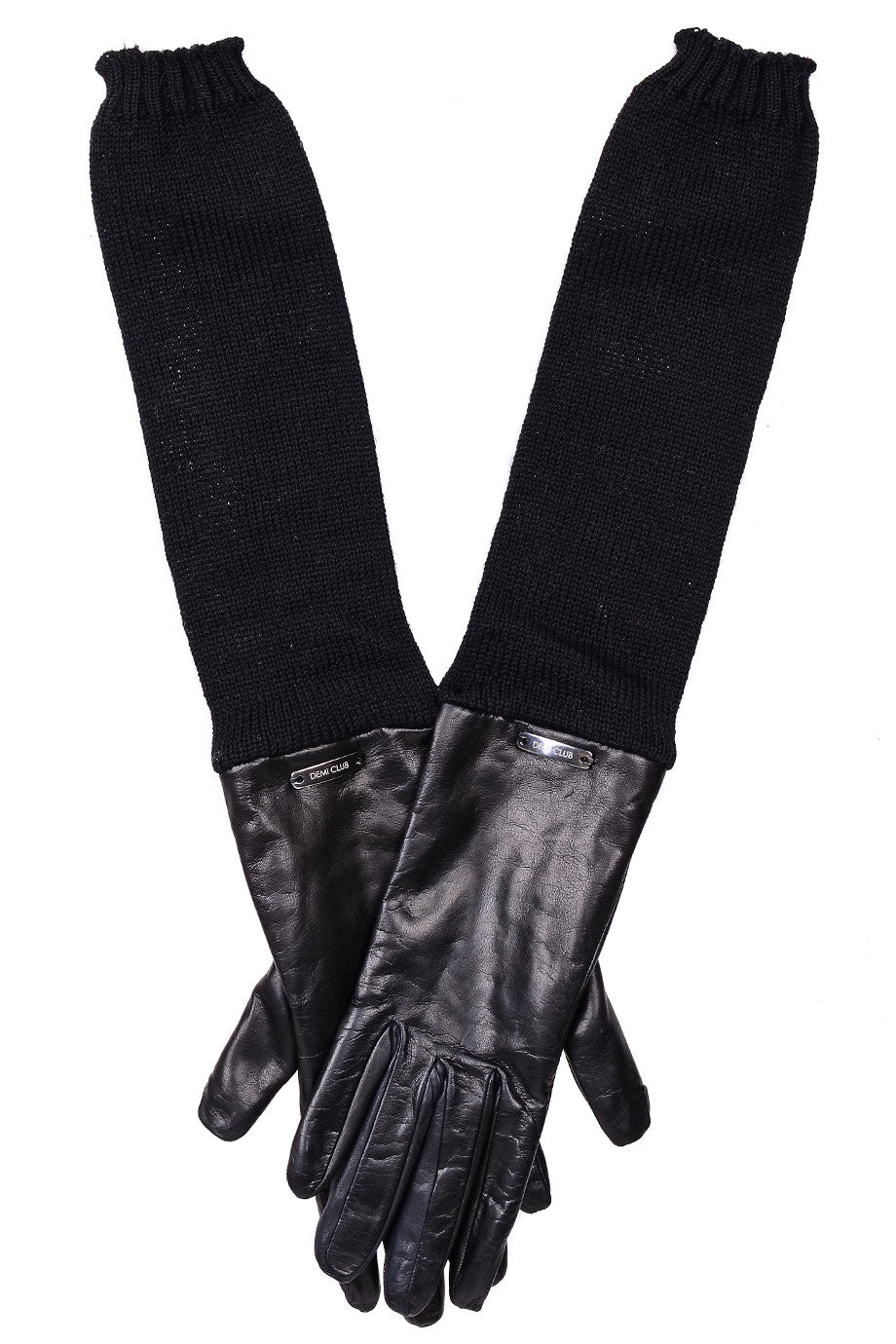 Μακριά Μαύρα Δερμάτινα Γάντια - Demi | Γυναικεία Γάντια