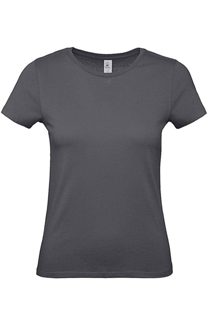 Σκούρο Γκρι Μονόχρωμο Κοντομάνικο Μπλουζάκι T-Shirt | Γυναικεία Ρούχα T-Shirts - Bitter & Cute