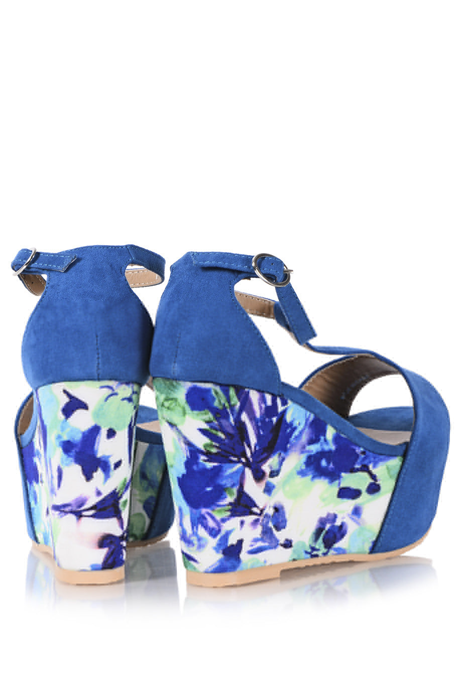 Mπλε Φλοράλ Πλατφόρμες - Francesco Milano | Γυναικεία Παπούτσια
