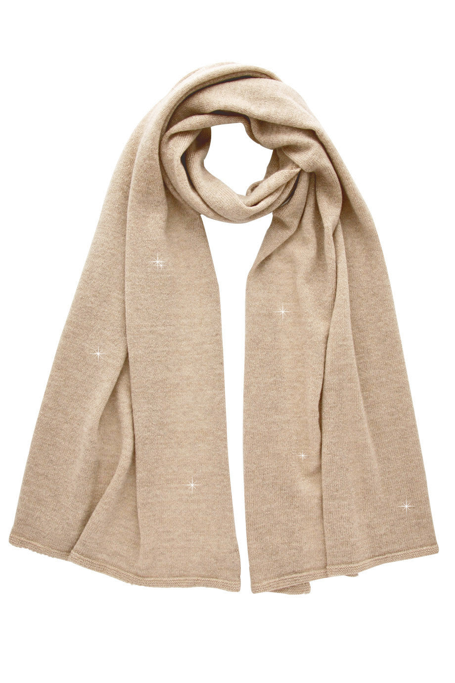 SNOWFLAKE Beige Knitted Scarf