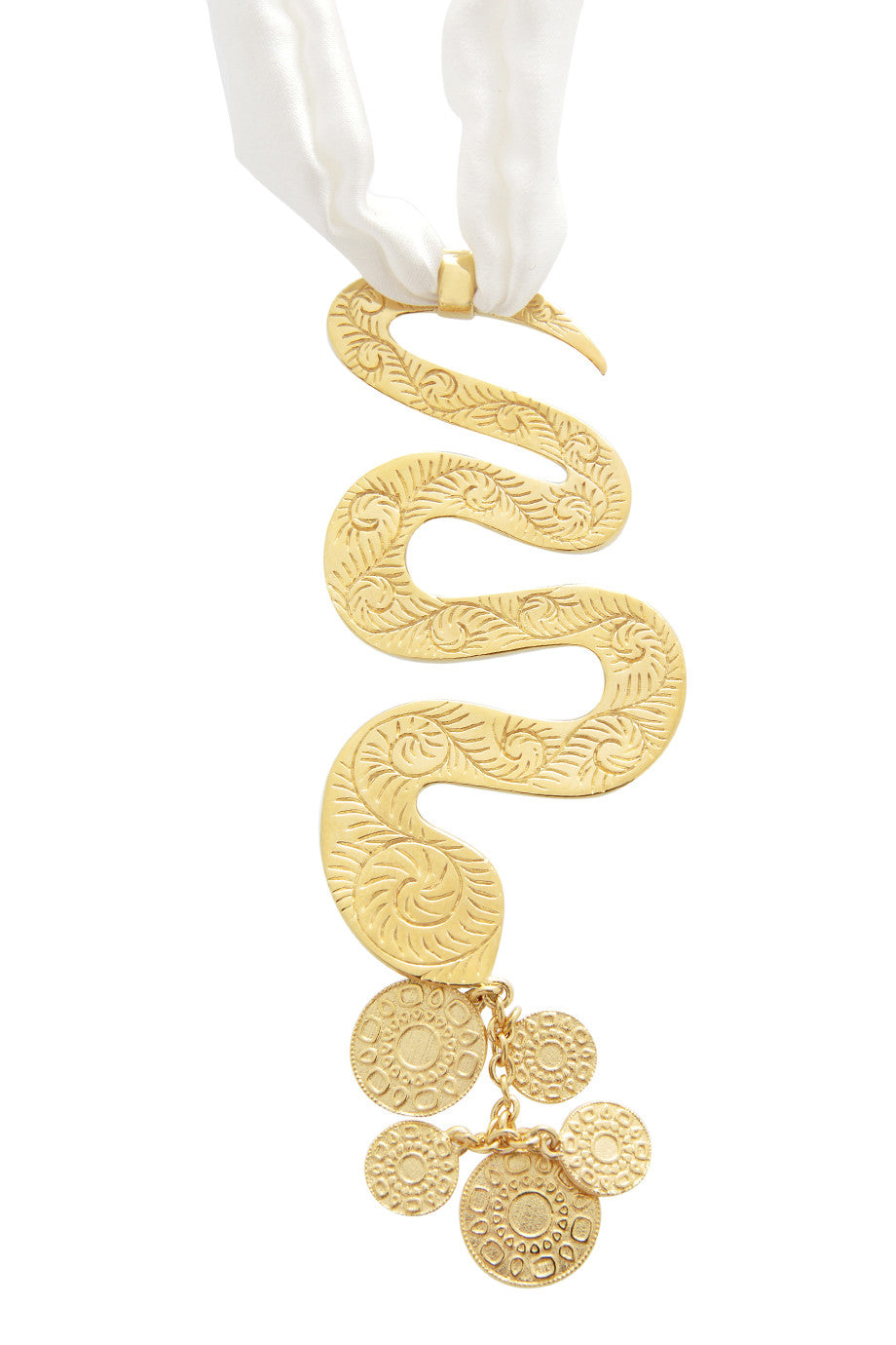 Χρυσό Μενταγιόν με Φίδι - Isharya | Κοσμήματα