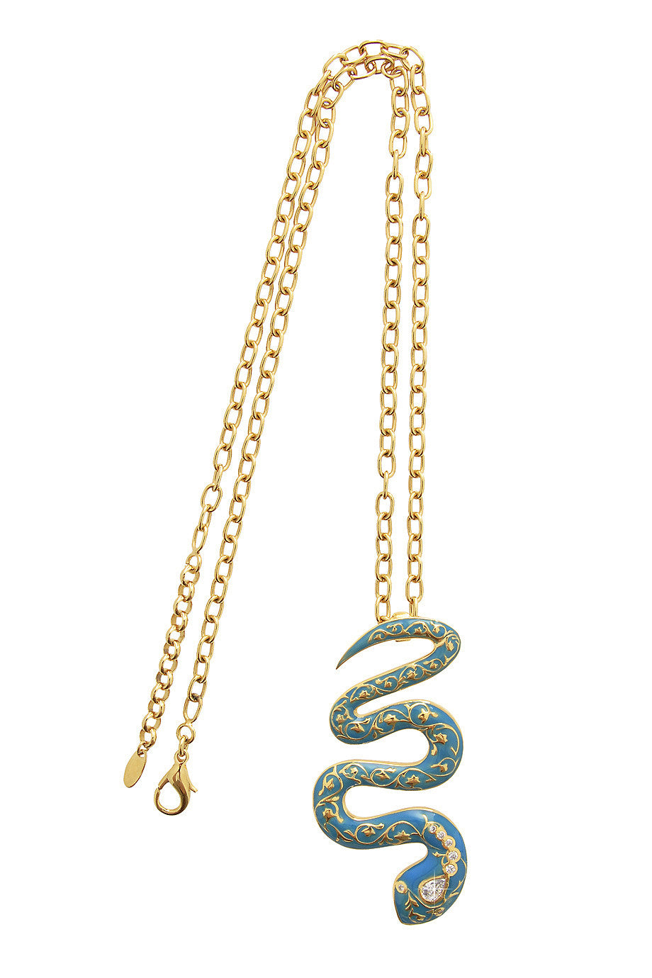 Μπλε Τιρκουάζ Μενταγιόν Φίδι - Isharya | Κοσμήματα