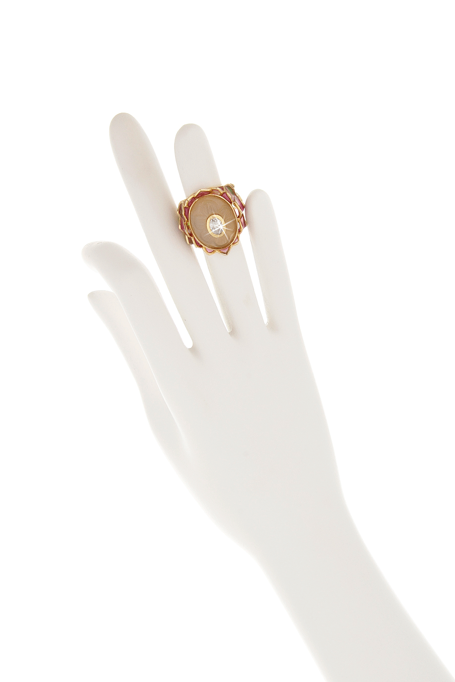 Λευκό Πράσινο Ροζ Δαχτυλίδι - Isharya | Κοσμήματα