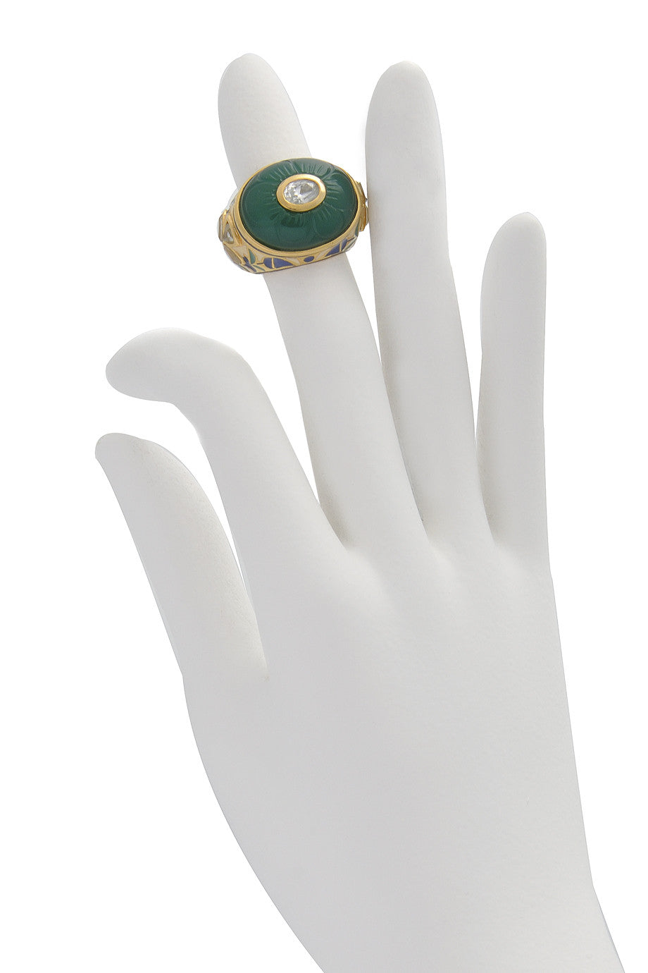 Στρογγυλό Πράσινο Δακτυλίδι - Isharya | Κοσμήματα