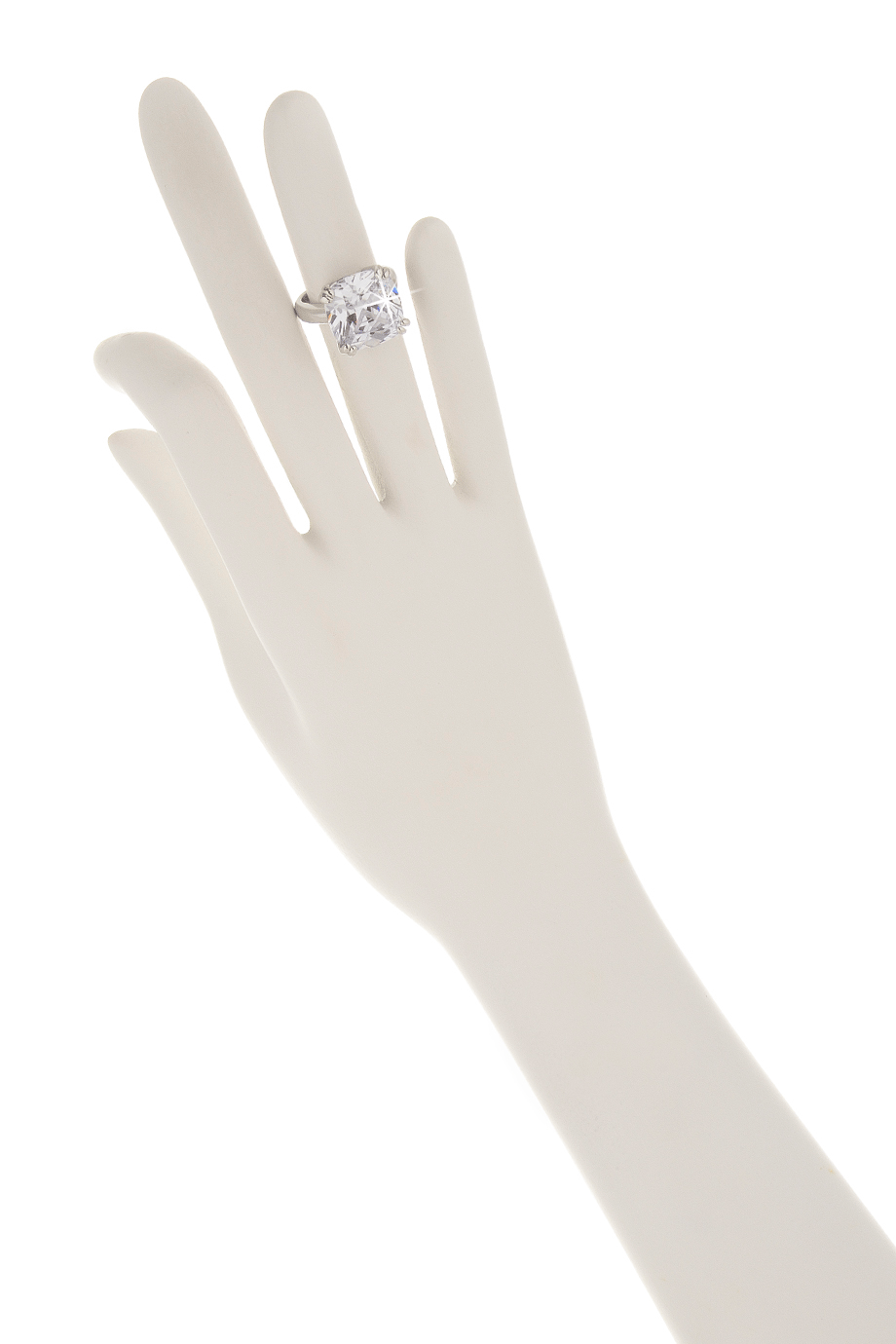 Beatrice Τετράγωνο Δαχτυλίδι με Ζιρκόν - Kenneth Jay Lane | Κοσμήματα Rings Beatrice Silver Crystal Ring