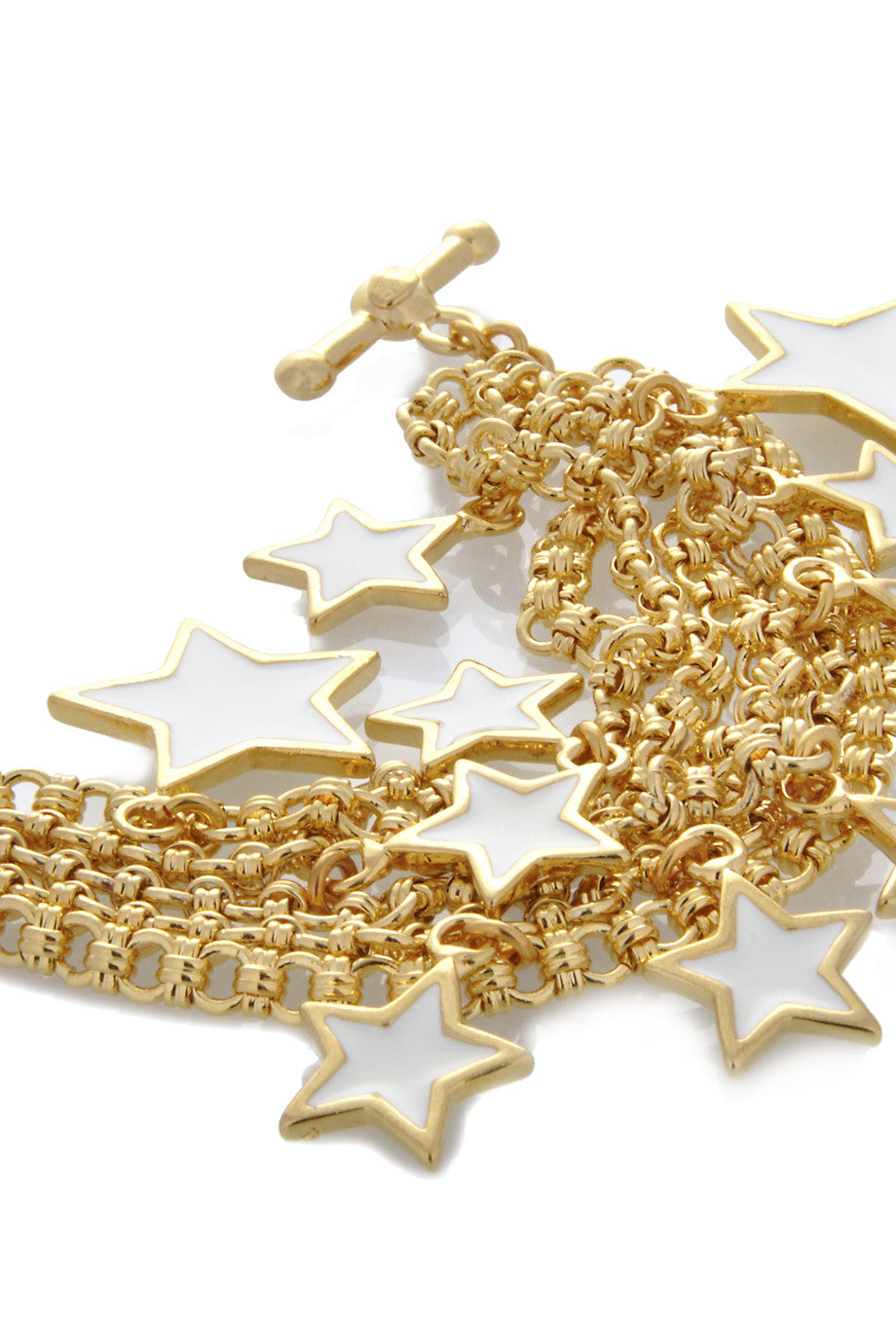 Λευκά Αστέρια Χρυσό Βραχιόλι - Kenneth Jay Lane | Κοσμήματα