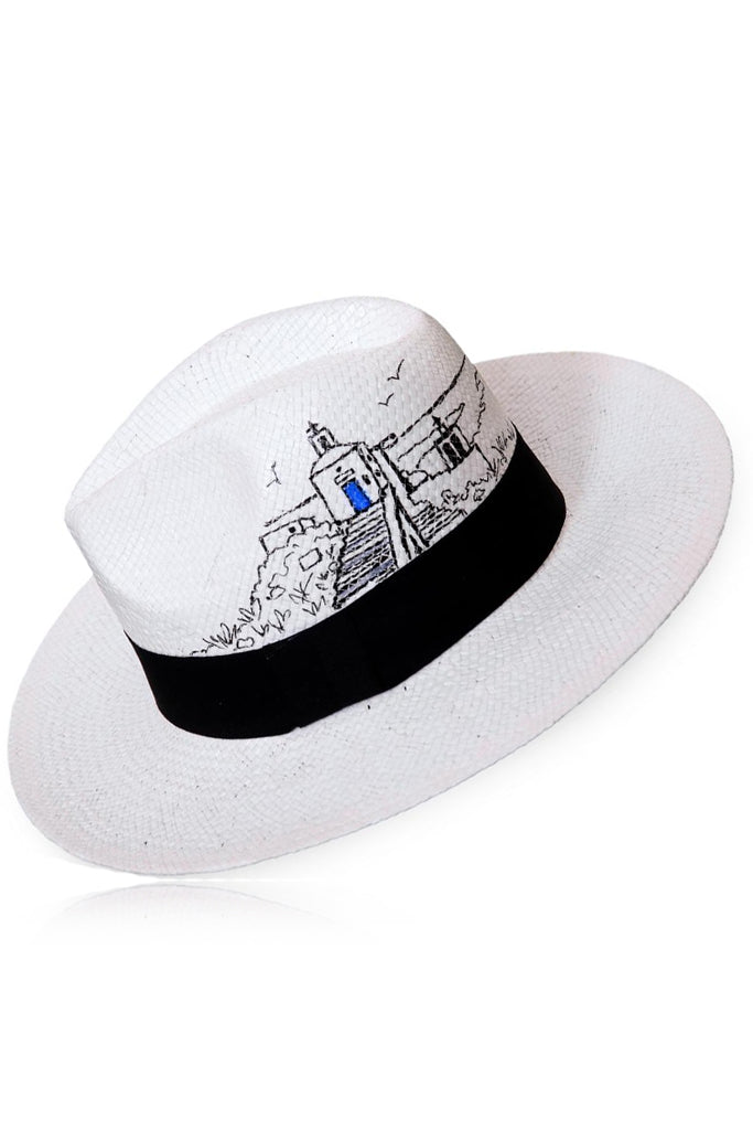 Cyclades II Λευκό Καπέλο Fedora | Γυναικεία Καπέλα - Liebe Anta