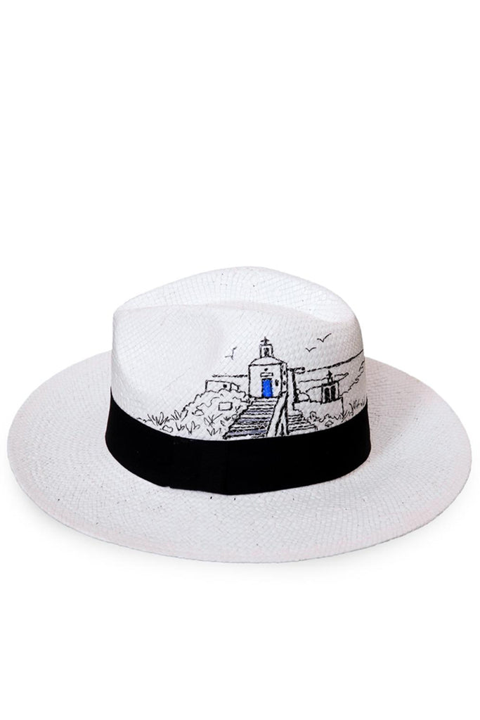 Cyclades II Λευκό Καπέλο Fedora | Γυναικεία Καπέλα - Liebe Anta