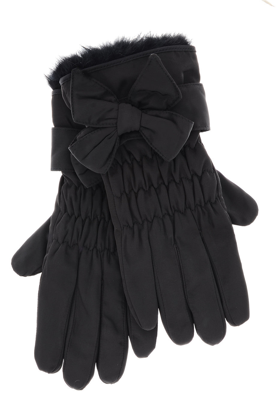 Μαύρα Γάντια με Φιόγκο | Γυναικεία Γάντια