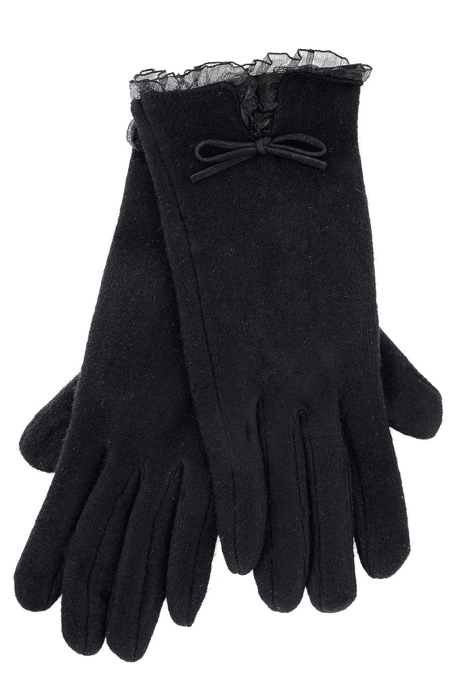 Μαύρα Μάλλινα Γάντια | Γυναικεία Γάντια