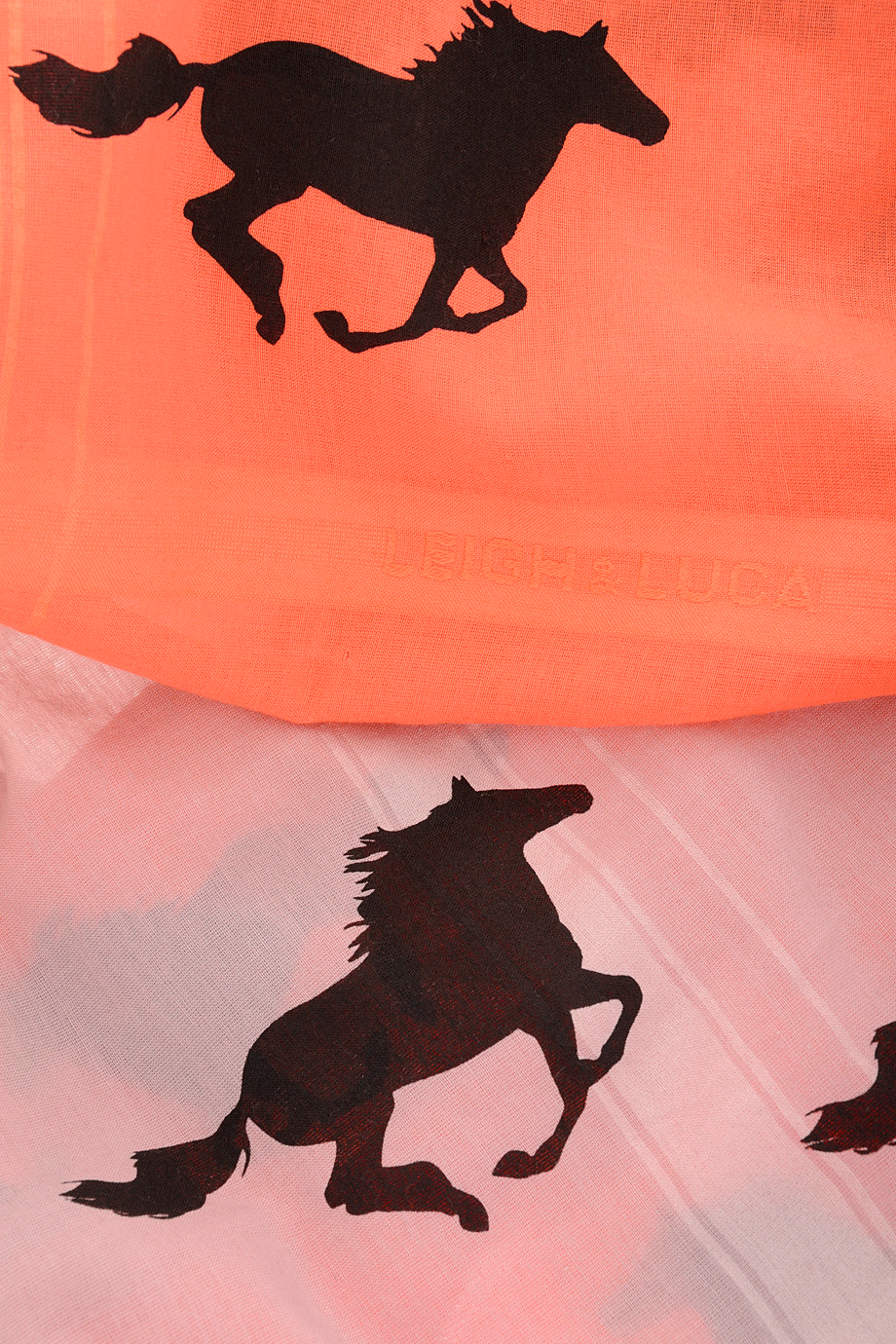 HORSES Orange Scarf