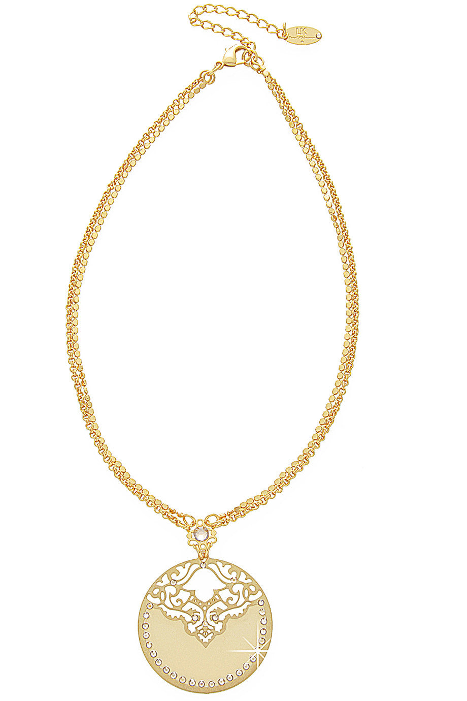 Ivory Στρογγυλό Ιβουάρ Χρυσό Μενταγιόν - Lk Designs | Κοσμήματα