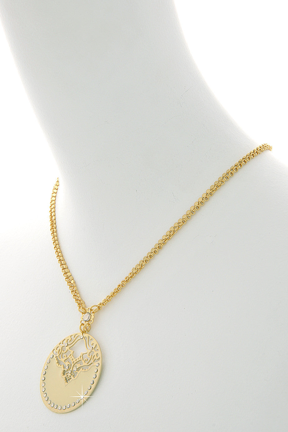 Στρογγυλό Χρυσό Μενταγιόν - Lk Designs | Κοσμήματα