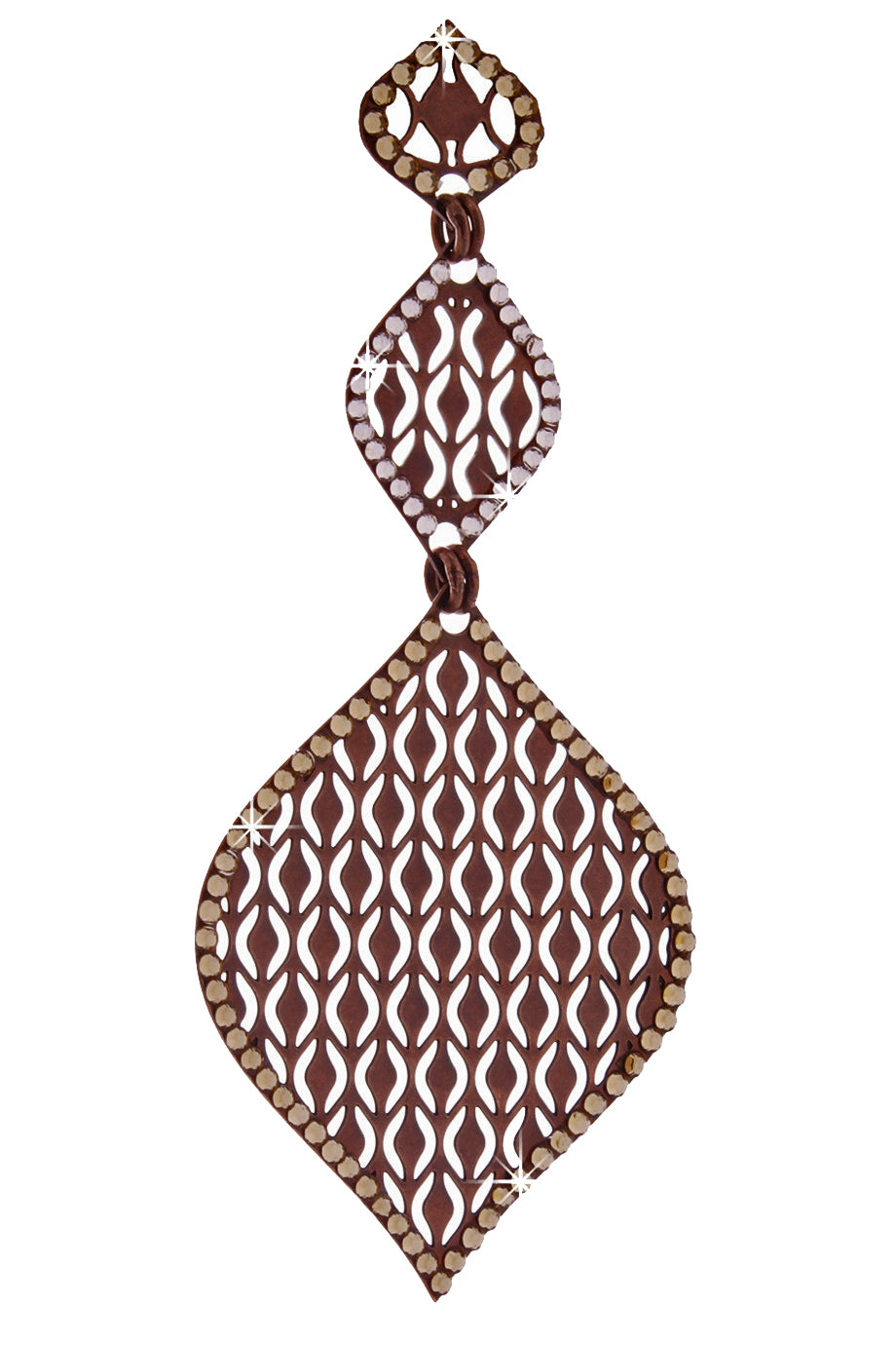Lidia Μπρονζέ Σκουλαρίκια Με Κρύσταλλα - Lk Designs | Κοσμήματα - Σκουλαρίκια | Lidia Bronze Crystal Earrings