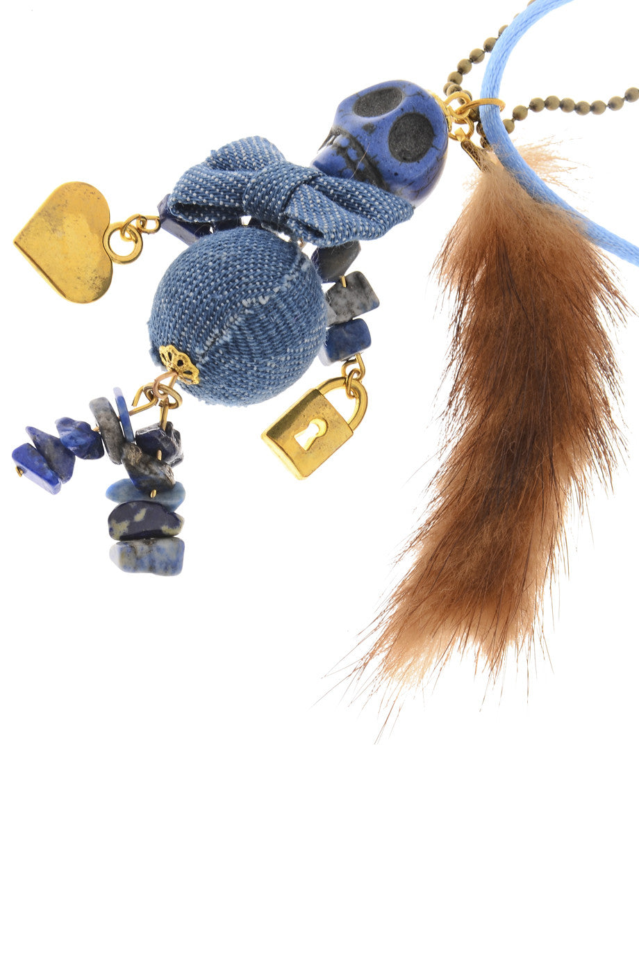 Μπλε Κολιέ με Μαριονέτα - Mare Moi | Κοσμήματα