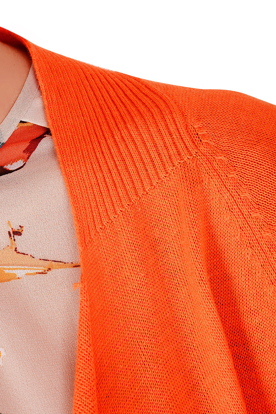 Πορτοκαλί Μακριά Ζακέτα | Γυναικεία Ρούχα