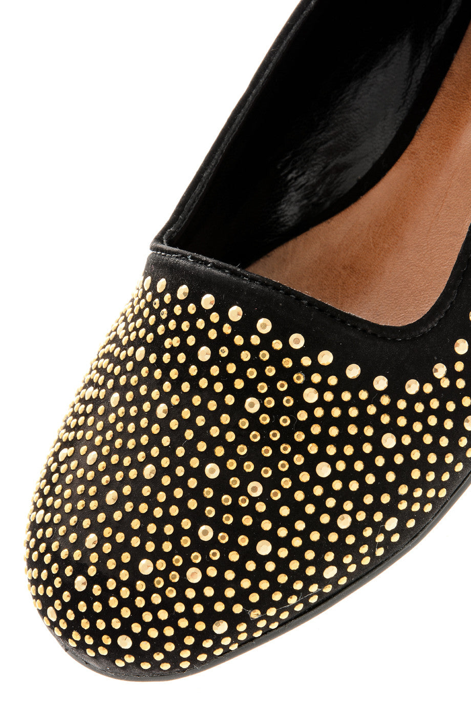Μαύρες Μπαλαρίνες με Χρυσά Τρουκς - Miss Unique | Γυναικεία Παπούτσια
