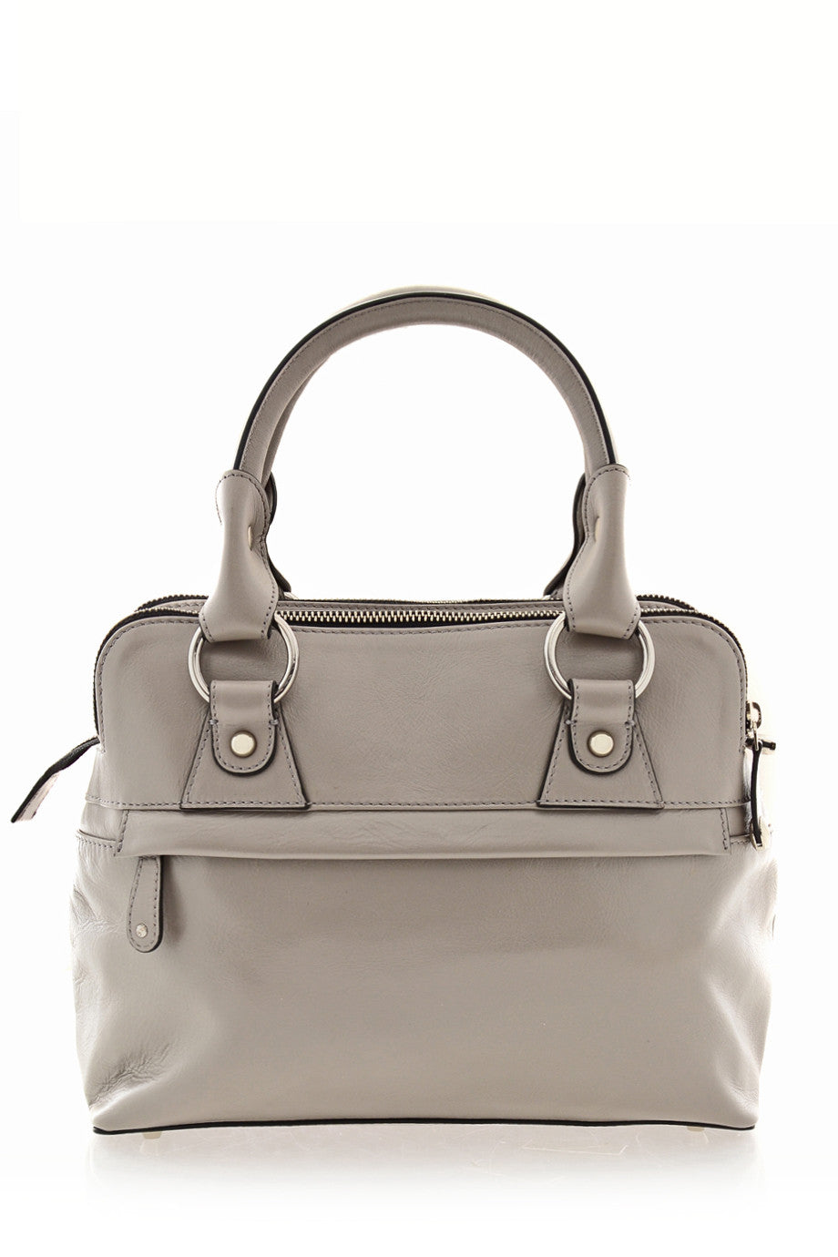 PIPPA Gray Leather Crossbody Bag