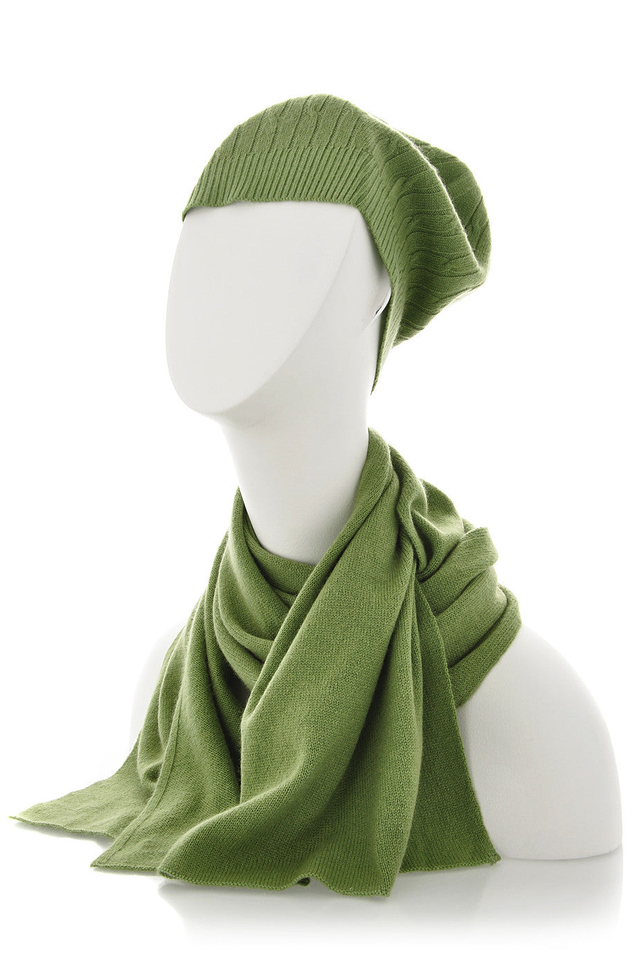 Πράσινος Πλεκτός Σκούφος - Pashmina Art | Γυναικεία Καπέλα