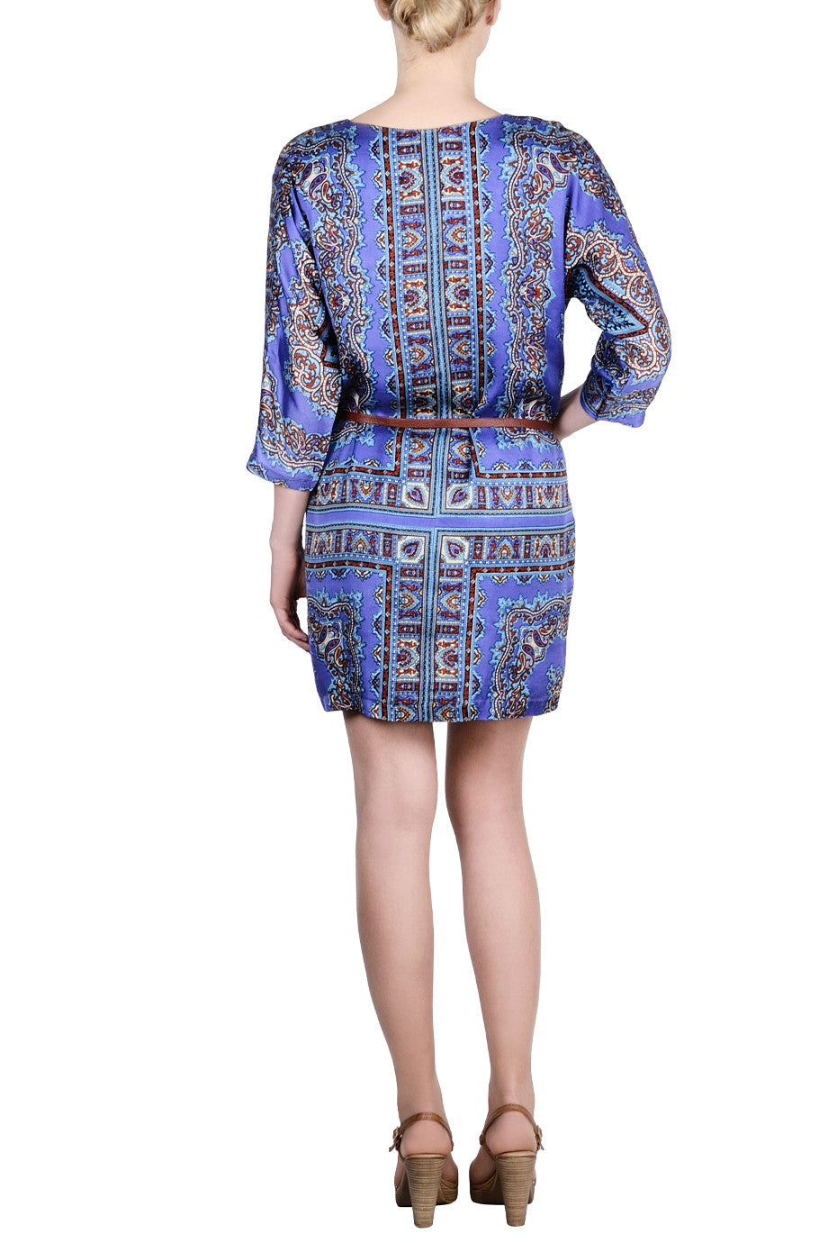 Μπλε Μωβ Φόρεμα με Σχέδια | Φορέματα - Rene Derhy