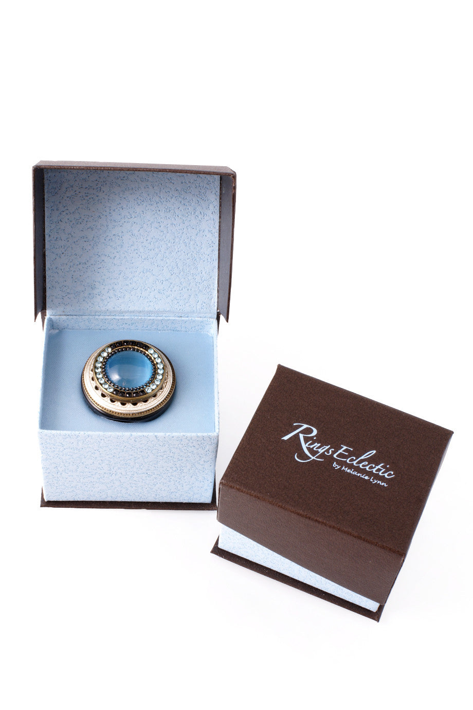 Μπλε Δακτυλίδι με Κρύσταλλα - Ringseclectic | Κοσμήματα