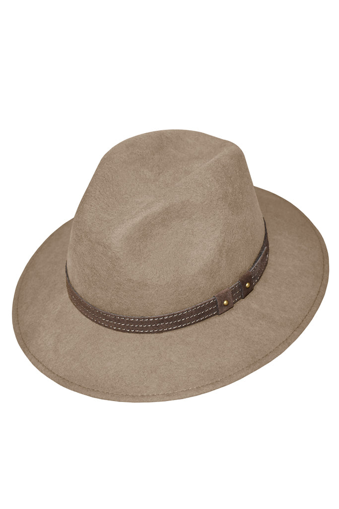 Miare Μάλλινο Καπέλο Fedora σε Μπεζ Πούρου | Γυναικεία Καπέλα - Χειμερινά Καπέλα- Cappelli