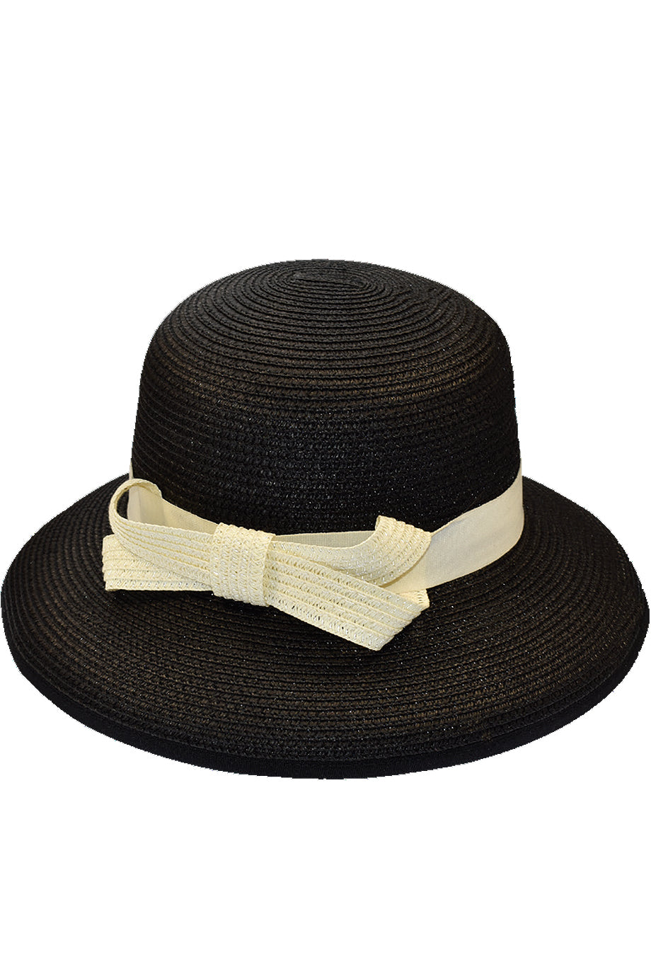 Μαύρο Ψάθινο Καπέλο | Γυναικεία Καπέλα Παραλίας - Elodie