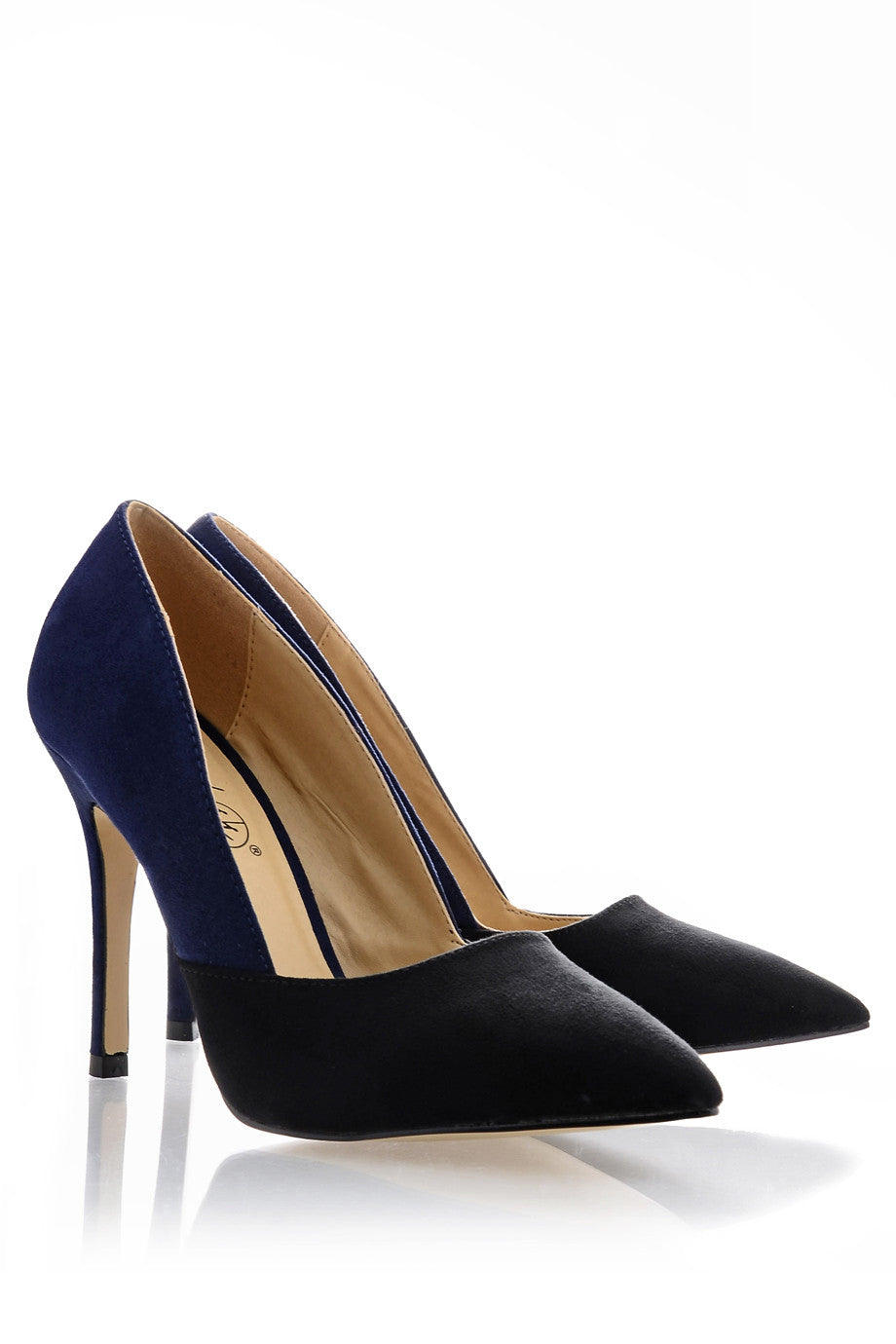 Mπλε Μαύρες Καστόρινες Γόβες | Γυναικεία Παπούτσια