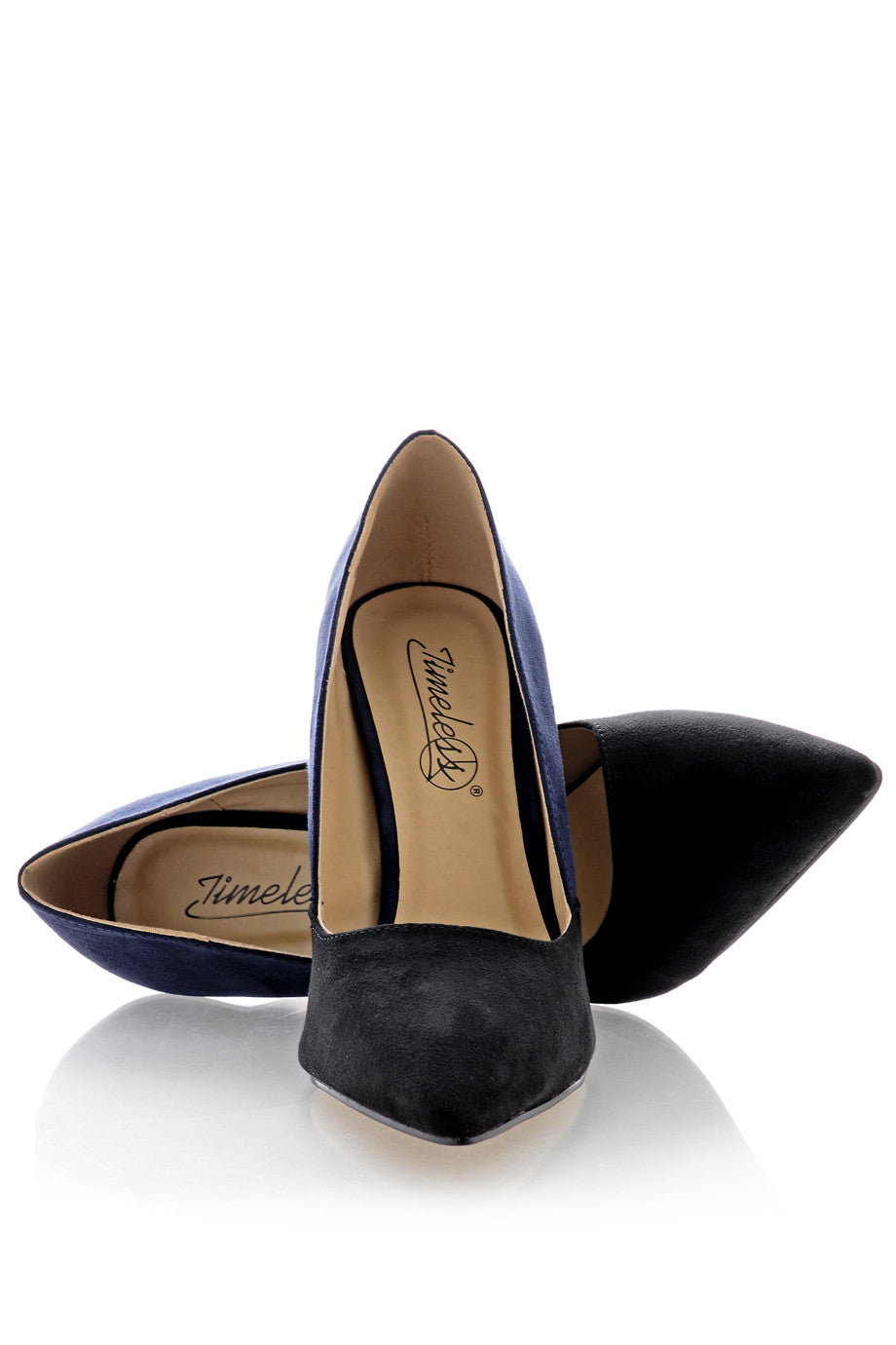 Mπλε Μαύρες Καστόρινες Γόβες | Γυναικεία Παπούτσια
