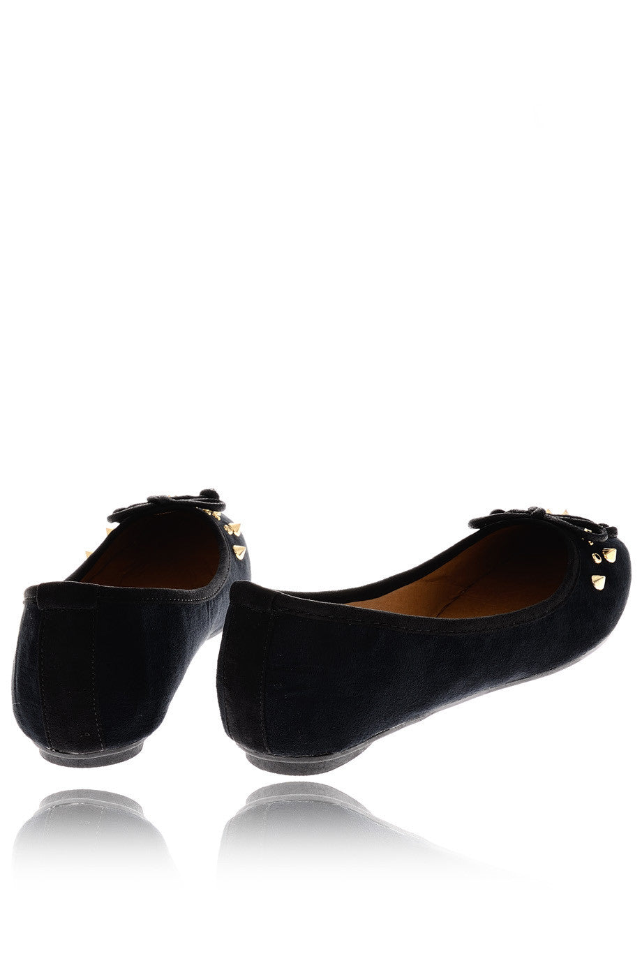 Μαύρες Καστόρινες Μπαλαρίνες | Γυναικεία Παπούτσια
