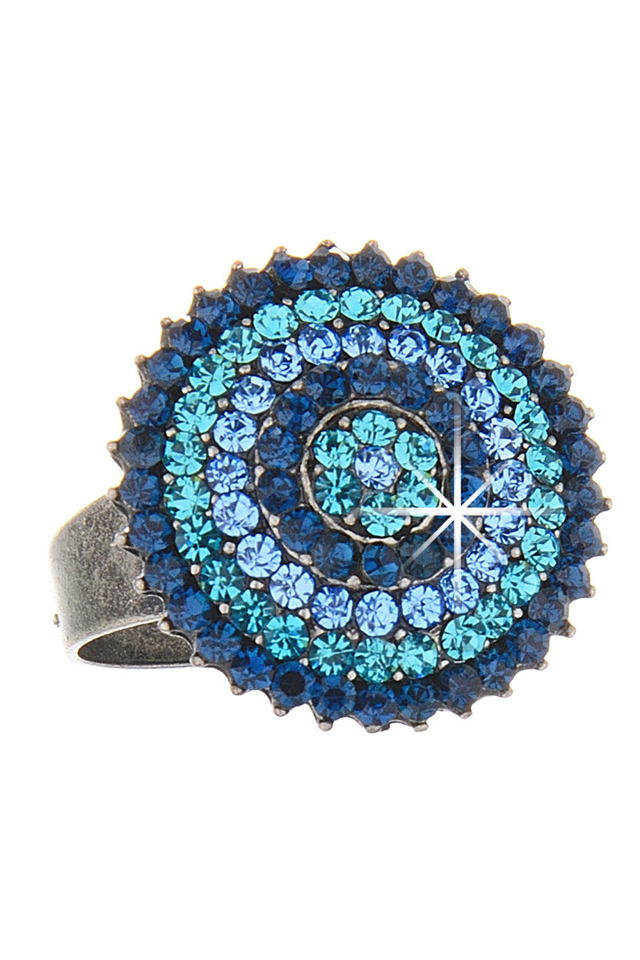 Μπλε Στρογγυλό Δαχτυλίδι - Vanity Her | Κοσμήματα