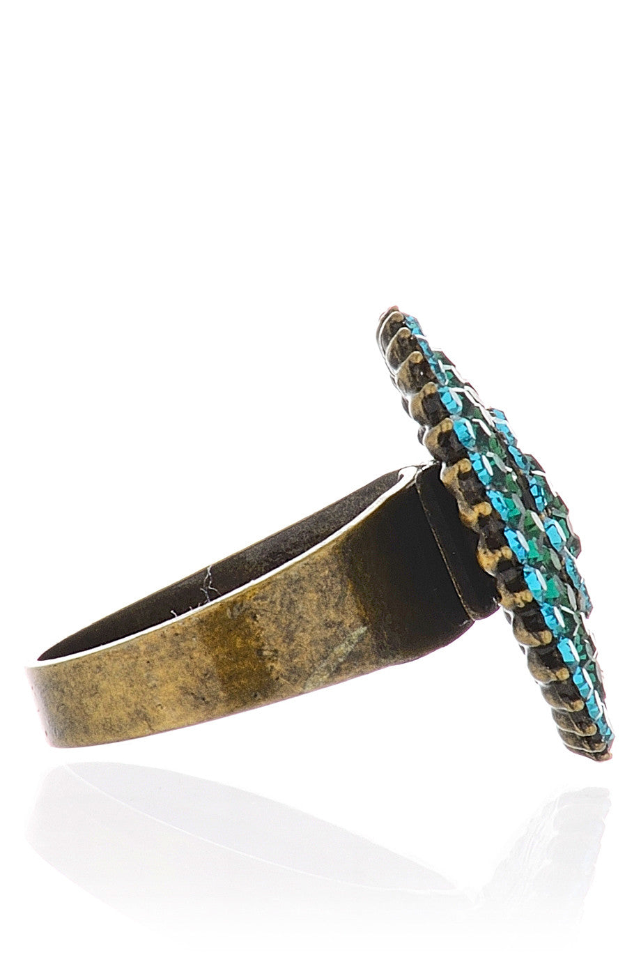 Πράσινο Δαχτυλίδι με Κρύσταλλα - Vanity Her | Κοσμήματα