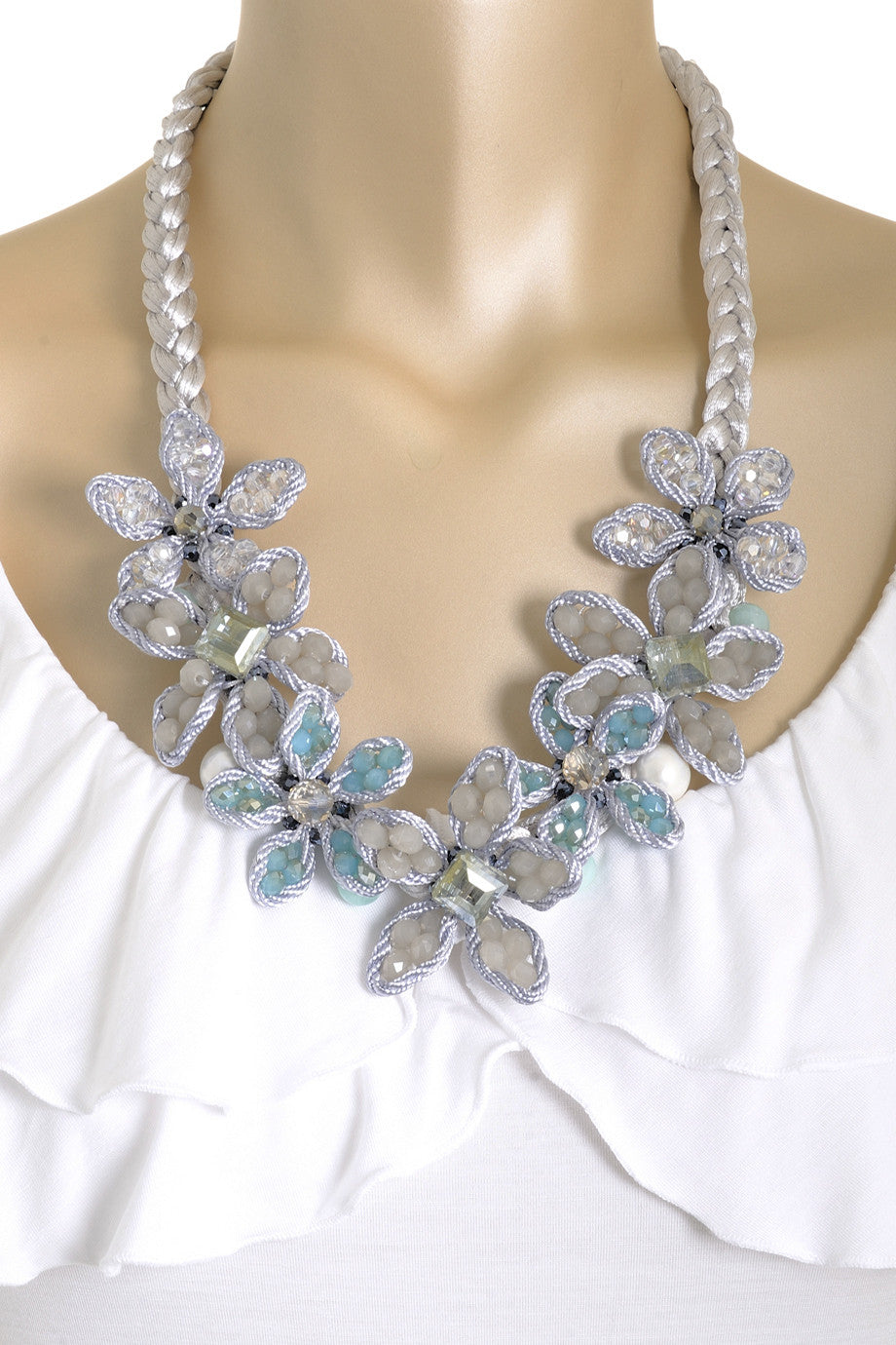 Ασημένιο Μπλε Κολιέ - Vanity Her | Κοσμήματα