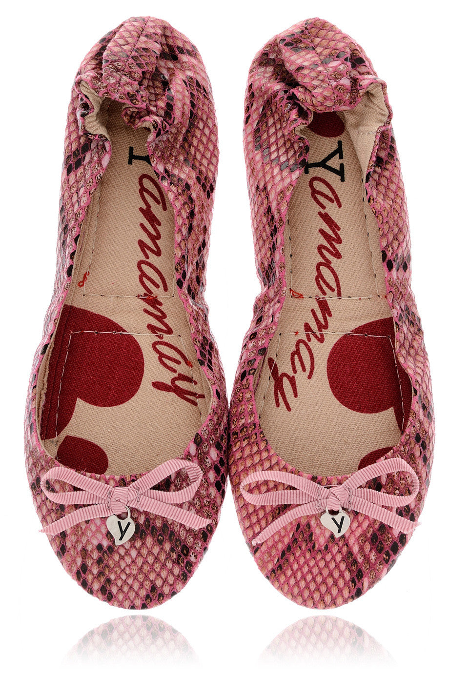 Ροζ Snakeskin μπαλαρίνες - Yamamay | Γυναικεία Παπούτσια
